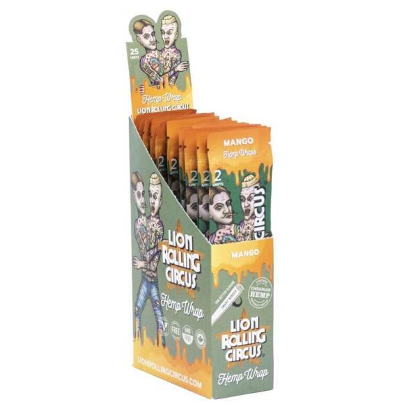 LION ROLLING CIRCUS HEMP WRAP MANGO (25UD/DSPLAY-2UD/PACK)