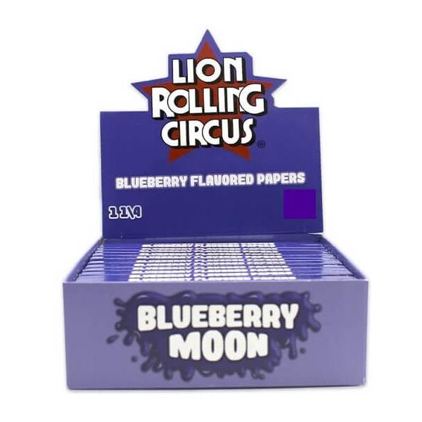 LION ROLLING CIRCUS PAPEL SABOR BLUEBERRY MOON 1 1/4 (25UD/DISPLAY-33PAPELES/LIBRILLO)