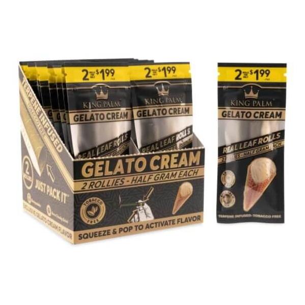 DISPLAY KING PALM 2 ROLLIES GELATO CREAM (20 UNID)