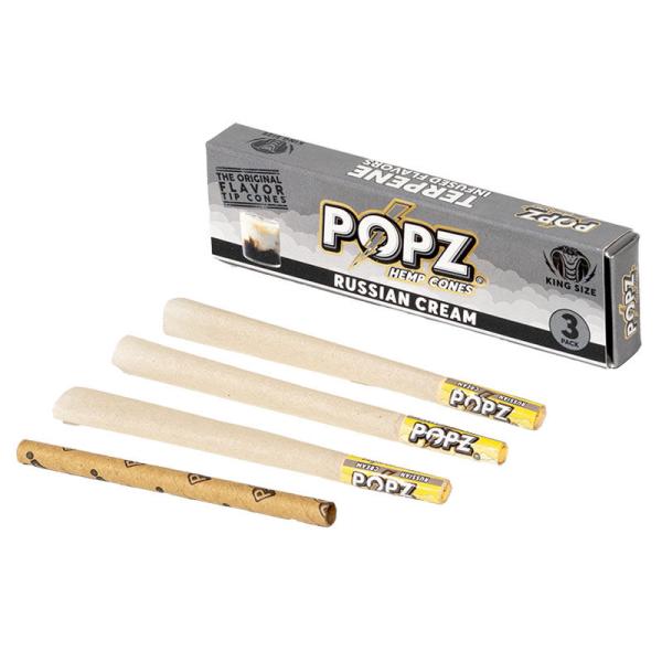 DISPLAY POPZ HEMP CONES RUSSIAN CREAM (12CAJAS/DISPLAY-3UD/CAJA)